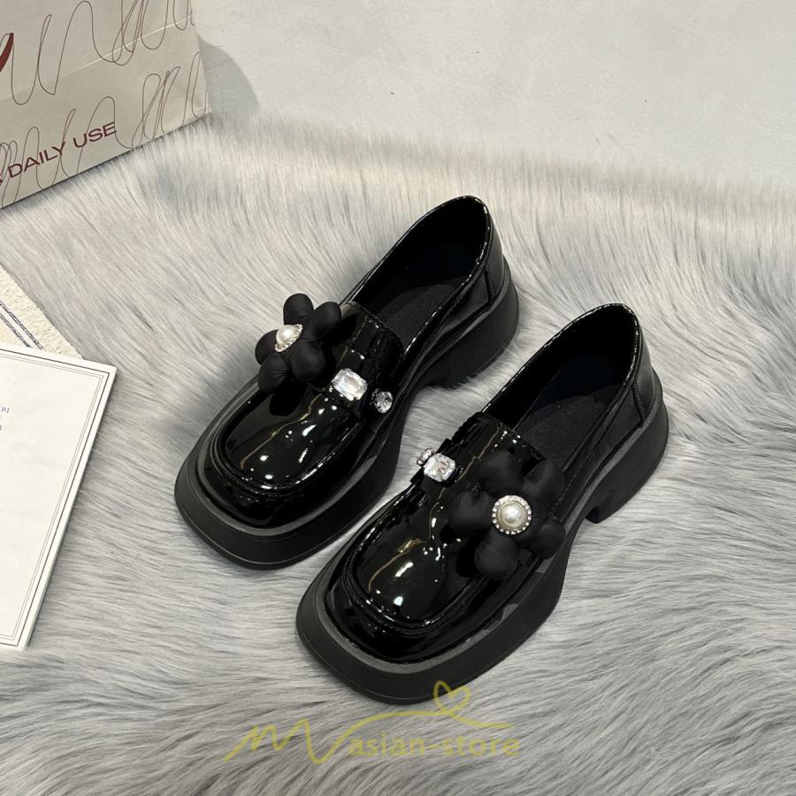 ローファー | 学生 女子 レディース 通学 通勤 学生靴 学校 軽量 花飾り 可愛い 上品 キレイめ 疲れにくい 痛くない 送料無料 フォーマル コンフォート