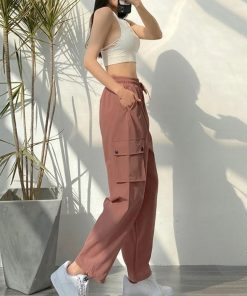 ワイドパンツ | ストリート風カーゴパンツ レディース