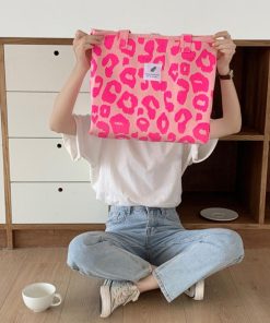 トートバッグ | キャンバスヒョウ柄 帆布鞄