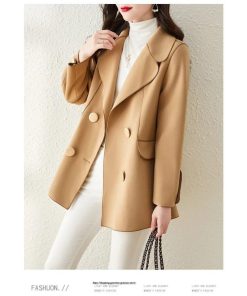 コート・ジャケット | テーラードジャケット レディース コート アウター 長袖 ミディアム丈 羽織り 春 秋 冬 無地 カジュアル ラシャ ダブルブレスト 秋 冬 あったか 通勤 通学