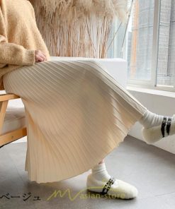 スカート | ロングレディース ニット ハイウエスト Aライン 着痩せ 秋冬新作 あったか 部屋着 おしゃれ ニット 外出 韓国ファッション 可愛い おうち時間