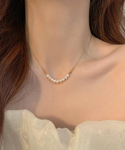 ネックレス | フェイクパールネックレスレディース可愛い