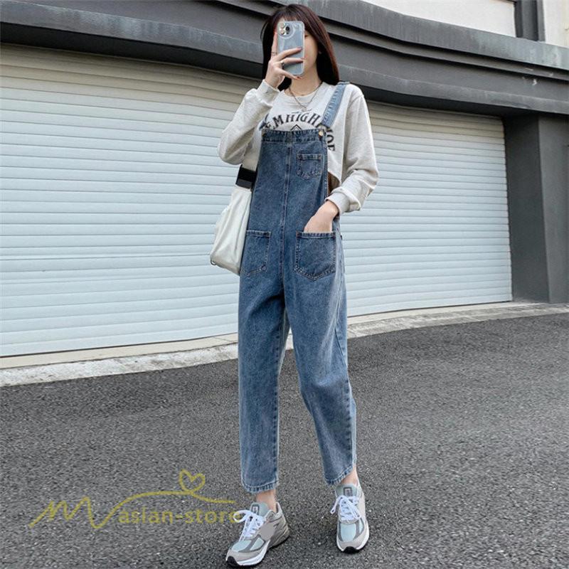 パンツ レギンス | マタニティ サロペットパンツ デニム ジーンズ オールインワン オーバーオールパンツ 定番 大きいサイズ 春 秋 大人 妊婦 上品 マタニティパンツ 妊婦服 産前