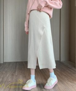 スカート | レディース マタニティウェア ロング丈 秋 冬 2022新作 妊婦服 裾口スリット 体型カバー ママ 産前 産後 ウエスト調整 マタニティきれいめ