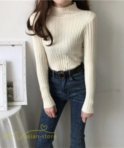 ニット・セーター | 秋 冬 ニット セーター 長袖 プチハイネック レディース トップス 無地 洗えるニット お洒落 シンプル トレンド ゆるシルエットインナー 上品 OL きれいめ 通勤