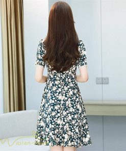 ミディアム | サマーワンピース レディース 夏服 膝丈 ミディアムワンピース 上品 サマーワンピース 上品 2XL 大きいサイズ きれいめ Aラインワンピース Vネック