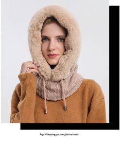 レディース | ニット帽子 冬用マスク かわいい 帽子付き ポア付き ネックウォーマー 秋冬 防風 防寒 スノーボード ウェア  防寒対策 冬 耳カバー 2022新作 あったか