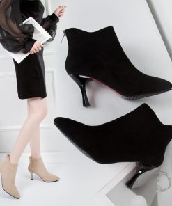ショートブーツ | レディース 美脚 靴 ブーツ シューズ 通勤 韓国 ハイヒール OL