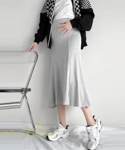 スカート | マタニティAライン レディース 春 夏 着痩せ マタニティウェア 産前産後 可愛い 無地 ウエスト調整 カジュアル 妊婦 エレガント マタニティ