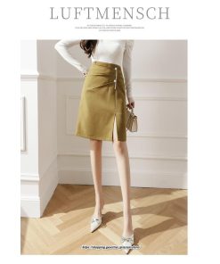 スカート | レディース ひざ丈 膝丈 オシャレ カジュアル Aライン スリット キレイめ 着痩せ 2022新作 通勤 通学 50代 秋冬コーデ 20代 30代 40代