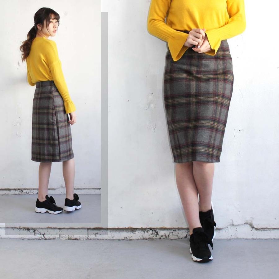 ひざ丈スカート | チェックスカート レディース ハイウエスト Aラインスカート ひざ丈 ボトムス