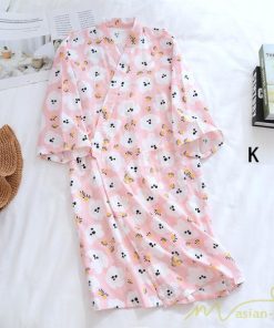 パジャマ ルームウェア | ルームウェア ネグリジェ パジャマ レディース ダブルガーゼ 綿100% ワンピース 長袖 ロング 春 夏 秋 薄手浴衣 バスローブ 花柄 おしゃれ かわいい 寝巻き