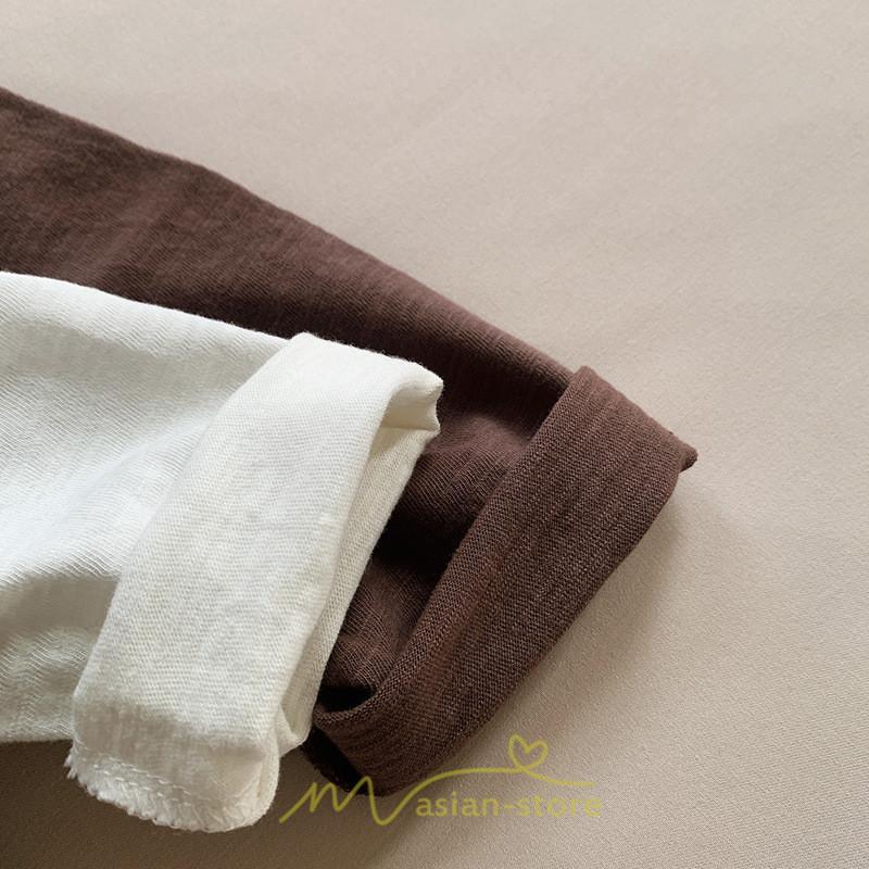 衣装 服 | 子供服 子ども服 こども服 キッズ 長袖tシャツ 女の子 男の子 長袖 トップス ロンT クルーネック コットン 高品質 保育園 胸ポケット シンプル 無地 可愛い