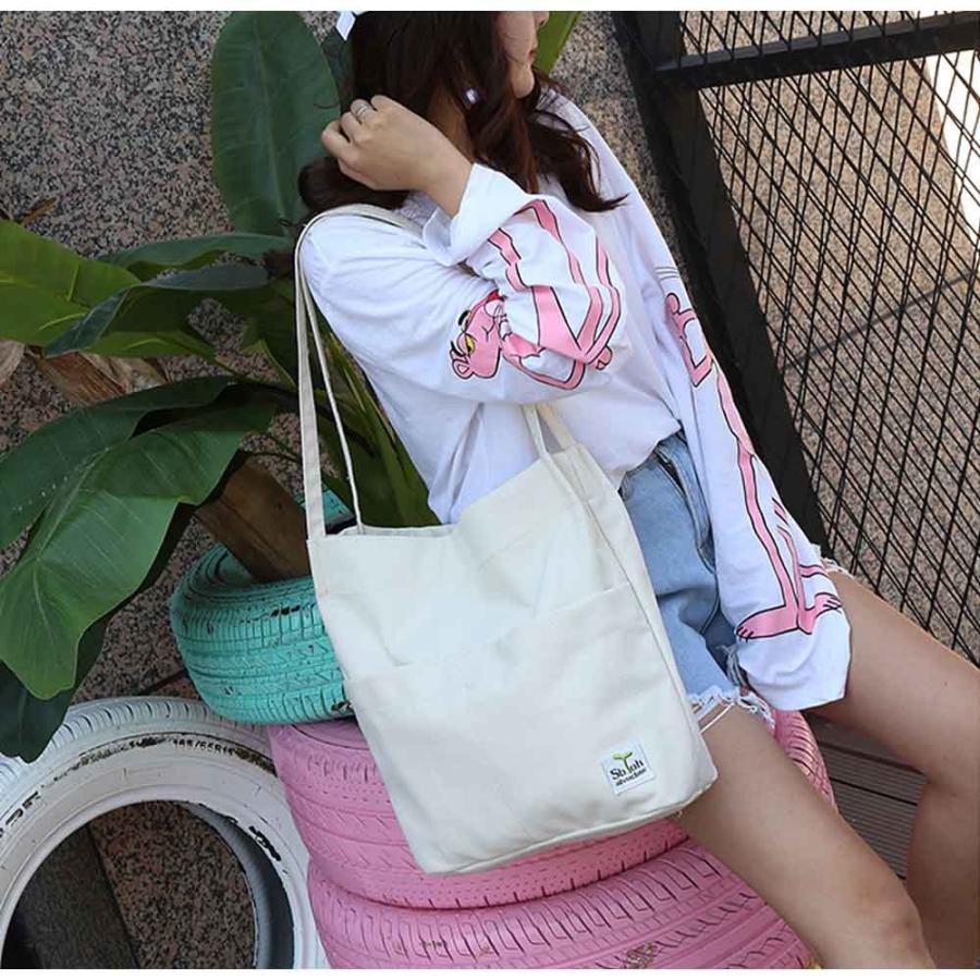 トートバッグ | キャンバスショッピングバッグ 肩掛け ショルダーバッグ カジュアル 通学 バッグ