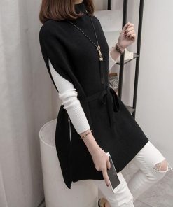 ニット・セーター | ノースリーブ ニットチュニック 韓国風