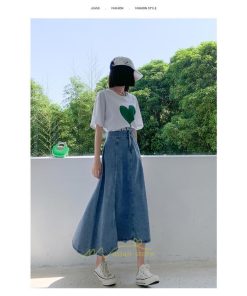 スカート | デニムロング レディース ロングボトムス フレア大きいサイズ 無地 シンプル 秋物 秋服 オシャレ キレイめ 秋冬