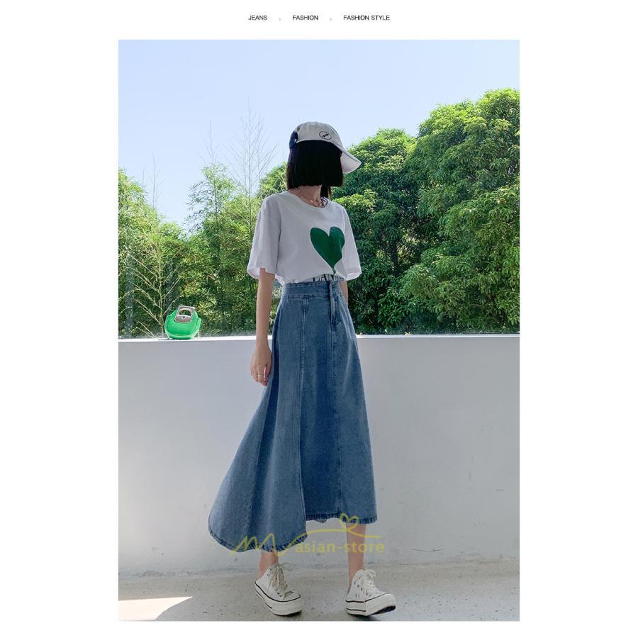 スカート | デニムロング レディース ロングボトムス フレア大きいサイズ 無地 シンプル 秋物 秋服 オシャレ キレイめ 秋冬