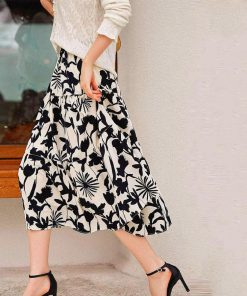 フレアスカート | ミモレ丈スカート サラリ Aライン 花柄