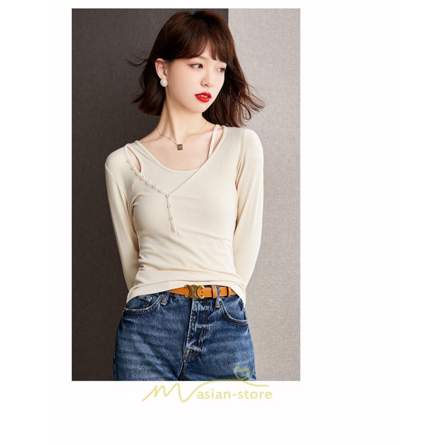 シャツ・ブラウス | ブラウス Tシャツ レディース 長袖 細身 フォーマル オフィス タイト きれいめ 春夏秋 トップス 送料無料 SNS映え 可愛い 着痩せ おしゃれ