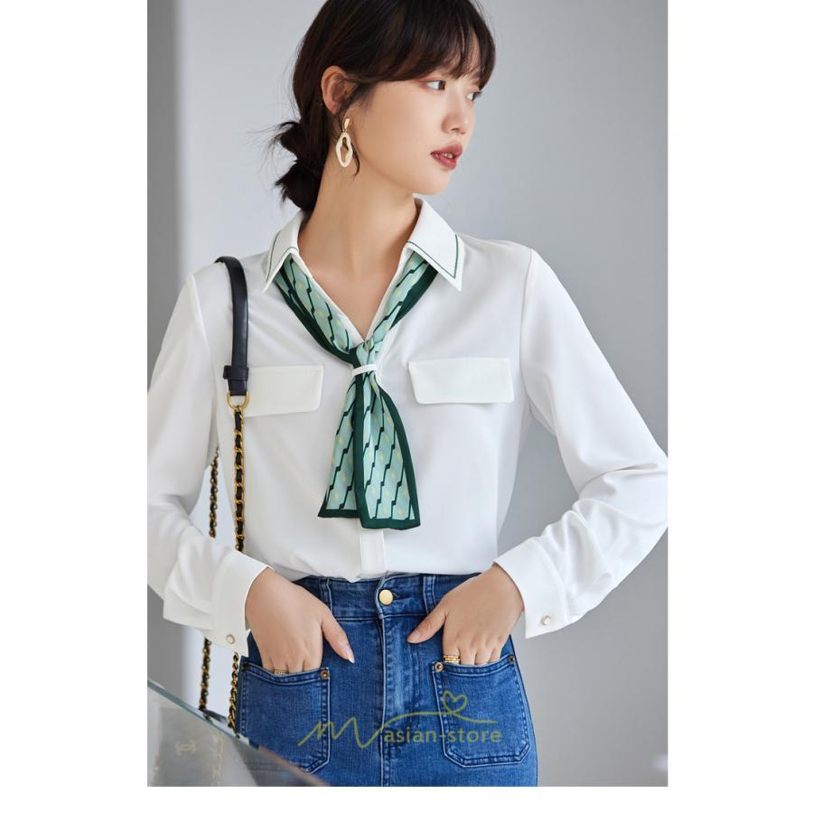 シャツ・ブラウス | シャツ ブラウス 秋冬 レディース スカーフタイ きれいめ フォーマル 春 長袖 M L オフィス S XL XXL 上品 OL 高級感 フェミニン シフォン 通勤 可愛い