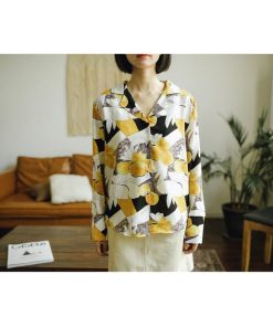 在庫ある | ブラウスレディースシャツ ファッションシャツ プリント花柄シャツブラウス 長袖 Vネック 春夏秋衣装 通学通勤 おしゃれ 着痩せ OL 体型カバー ゆったり 薄手