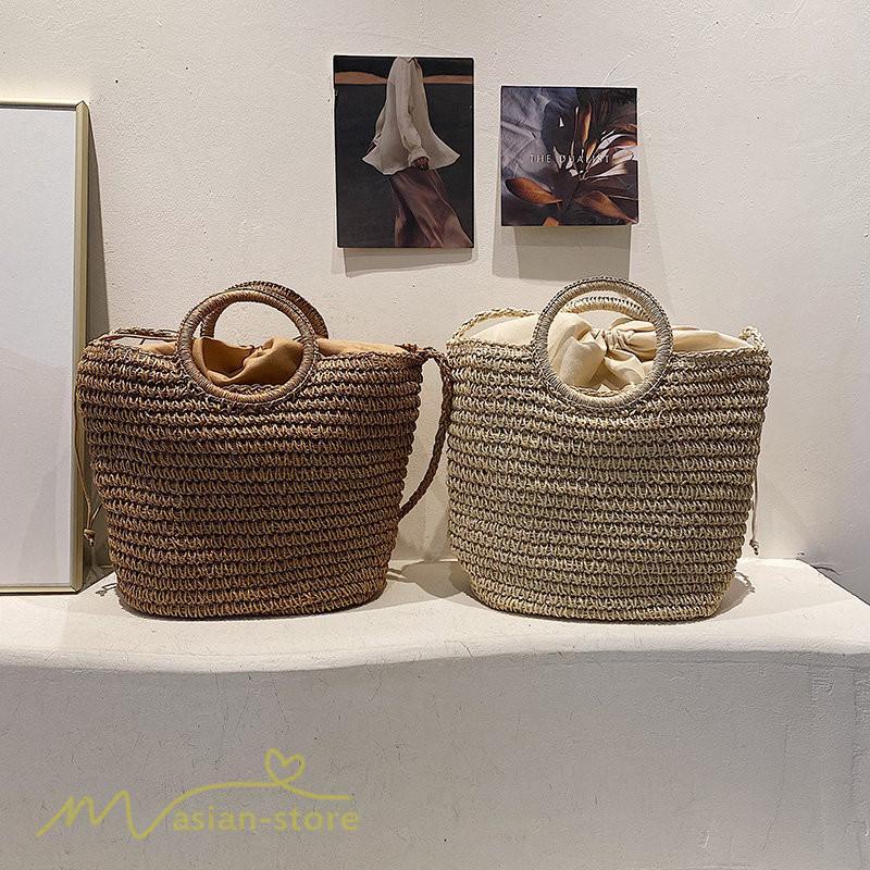 女性用バッグ | レディース バッグ かごバッグ ショルダーバッグ ストローバッグ 編み 小物 シンプル 軽量 大人 軽い 旅行 オシャレ 40代 可愛い 50代 30代