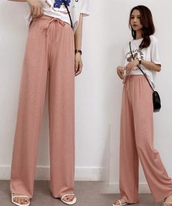 ワイドパンツ | ハイウエスト レディース ストレートパンツ 接触冷感 ロングパンツ ハイウエストサマーパンツ リラックスパンツ