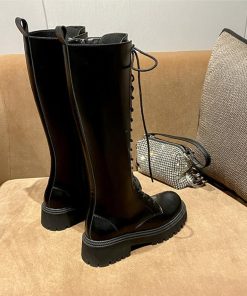 ニーハイブーツ | ロングブーツ レディース レースアップ靴