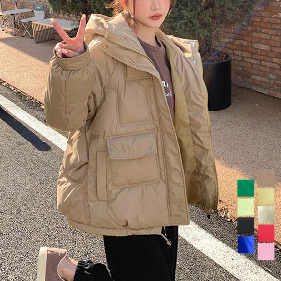 ジャケット・ブルゾン | 中綿フェイクダウンジャケット フード付き