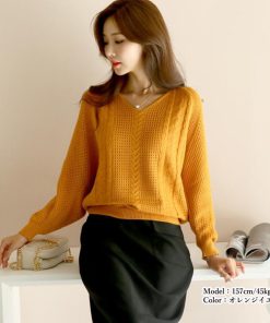 透かし編みトップス | ニットトップス レディース 体型カバー秋