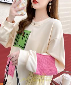 パーカー | トレーナー Tシャツ レディース 切り替え スウェット 春 長袖 おしゃれ 秋 冬 20代30代40代50代 コットン デート カジュアル 可愛い 女子会 お出かけ