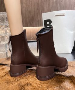 ショートブーツ | 太ヒール レディース