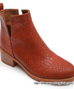 ショートブーツ | 大きいサイズ26.5cm レディース 上品 ブーツ 秋冬 春 チャンキーヒール 太ヒール シンプル ミドルヒール ブーティー 大人 スリッポン 黒ブーツ