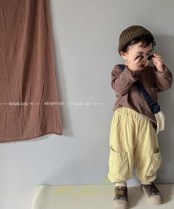 衣装 服 | 子供服 子ども服 こども服 キッズ 長袖tシャツ 女の子 男の子 長袖 トップス ロンT クルーネック コットン 高品質 保育園 胸ポケット シンプル 無地 可愛い