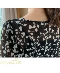 マキシ | ワンピース レディース マキシワンピース 小花柄 Vネック 半袖 5分袖 サマーワンピース シフォン Aラインワンピース 春 エレガント 夏 ウエストゴム ロング丈