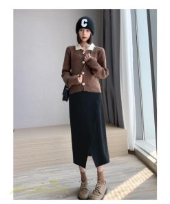 スカート | レディース マタニティウェア ロング丈 秋 冬 2022新作 妊婦服 裾口スリット 体型カバー ママ 産前 産後 ウエスト調整 マタニティきれいめ