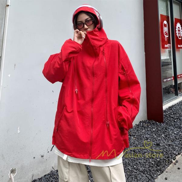 コート・ジャケット | マウンテンパーカー レディース アウター パーカー ジャケット メンズ 男女兼用 ブルゾン カジュアル 大きいサイズ Oversize 羽織り 防風 無地 ゆったり