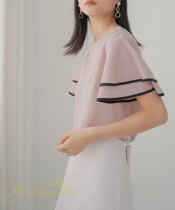 tシャツ・カットソー | トップス Tシャツ レディース 半袖 クルーネック ゆったり おしゃれ ブラウス 着痩せ 春 夏 秋 新作 L M 可愛い スカラップ袖 カジュアルTシャツ 無地