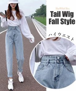 デニム | ハイウエスト ストレート デニムパンツ