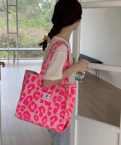 トートバッグ | キャンバスヒョウ柄 帆布鞄