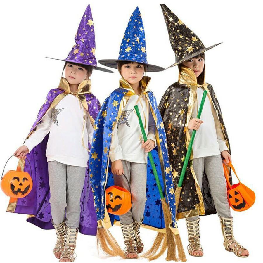 (子供)その他 | 子供 衣装 マント ハロウィン 帽子 魔女 魔法使い コスチューム