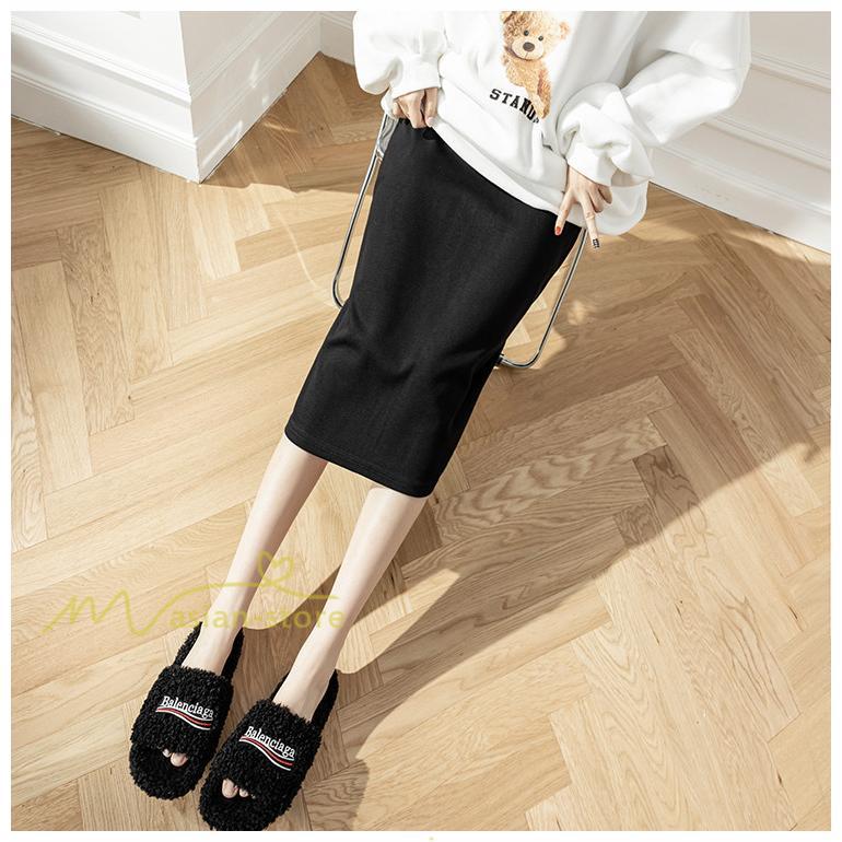 スカート | レディース 無地 カジュアル ひざ下丈 きれいめ 秋冬コーデ エレガント 通勤 通学 20代 Aライン40代 30代 ウエストゴム 50代 ゆったり