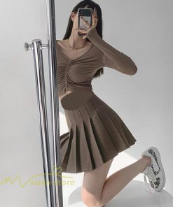 スカート | マタニティレディース ミニ夏 サマー マタニティウェア きれいめ プリーツ可愛い ママ おしゃれ 韓国風 無地 ウエスト調整 上品